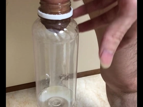 Japanese  cumshot in bottle