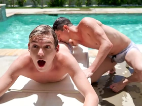 Pool party turns into a wild ass fucking marathon as the two stepbrothers taylor reign and jack bailey start having sex by the pool, and in the pool!