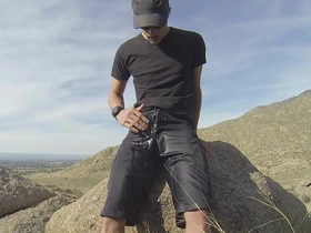 Pissing shorts on a public hike
